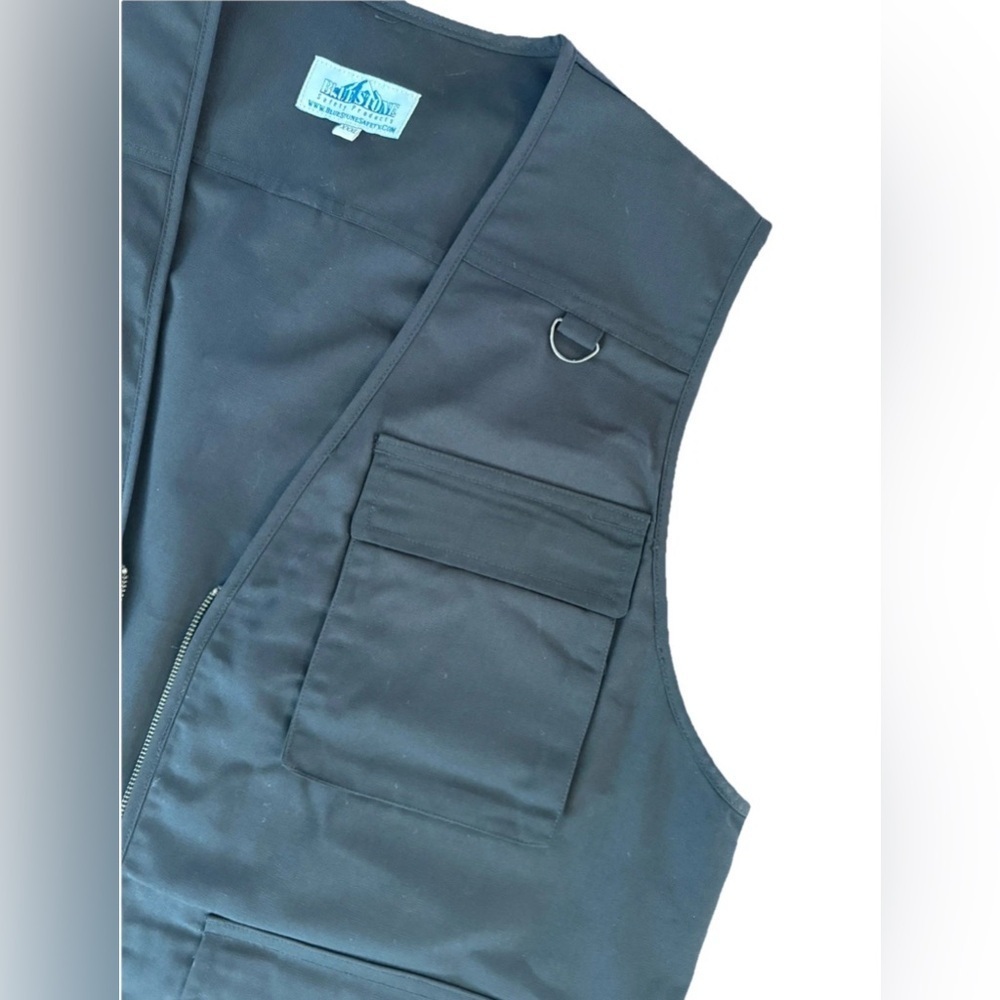 Blue Stone Safety Vest Mens XXXL Black Utility Tactical Security Concealed Carry - Picture 3 of 8